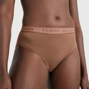 Hnedé nohavičky Hilfiger Modal–High Waist Bikini Panties