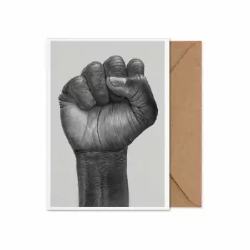 Raised Fist – Skladacia karta A5