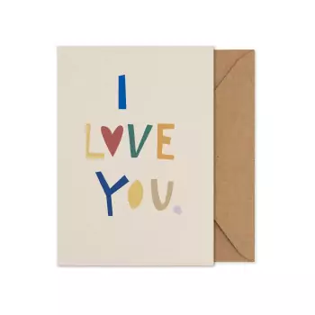 I Love You – Skladacia karta A5