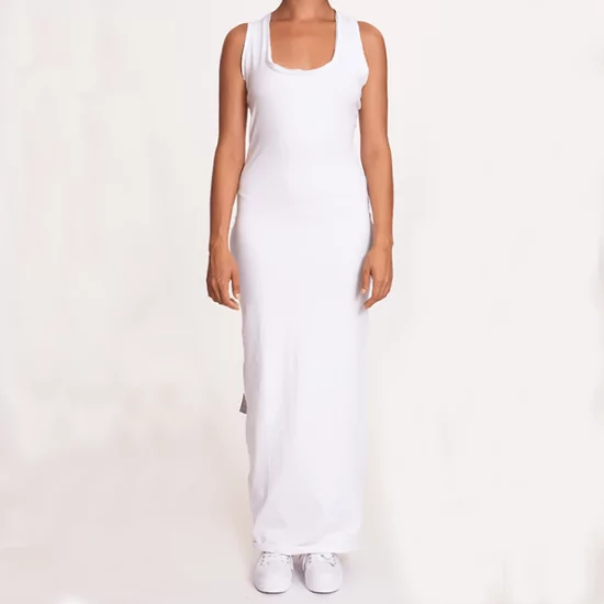 #mblm Collection dlhé šaty OneSize – biel