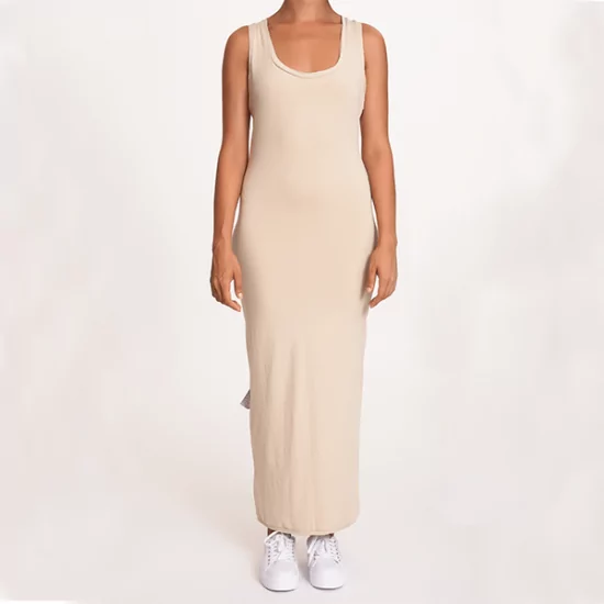 #mblm Collection dlouhé šaty OneSize – béžové