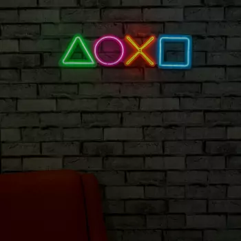 Svetelná dekorácia na stenu PlayStation