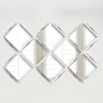 Súprava 8 ks – Nástenné zrkadlo Ayna
