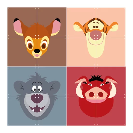 Skladaný obraz – Disney All Stars: Bambi× Tigger× Baloo× Pumba