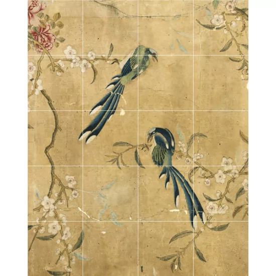 Skladaný obraz – Hnedá čínska tapeta