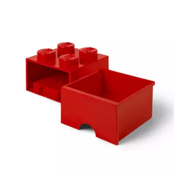 LEGO úložný box 4 s šuplíkom – červená