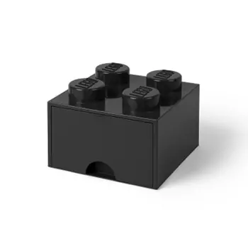 LEGO úložný box 4 s šuplíkom – čierna
