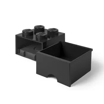 LEGO úložný box 4 s šuplíkom – čierna