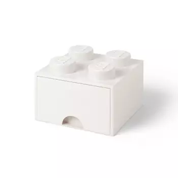 LEGO úložný box 4 s šuplíkom – biela