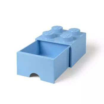 LEGO úložný box 4 s šuplíkom – svetlo modrá