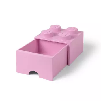 LEGO úložný box 4 s šuplíkom – svetlo ružová
