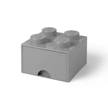 LEGO úložný box 4 s šuplíkom – šedá