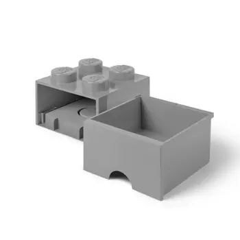 LEGO úložný box 4 s šuplíkom – šedá