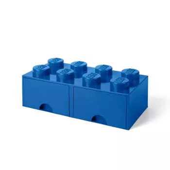 LEGO úložný box 8 s šuplíkmi – modrá