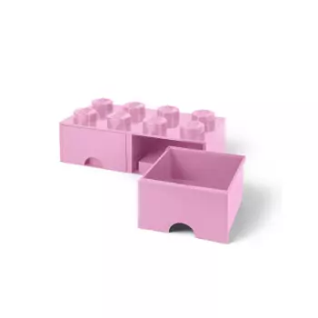 LEGO úložný box 8 s šuplíkmi – svetlo ružová