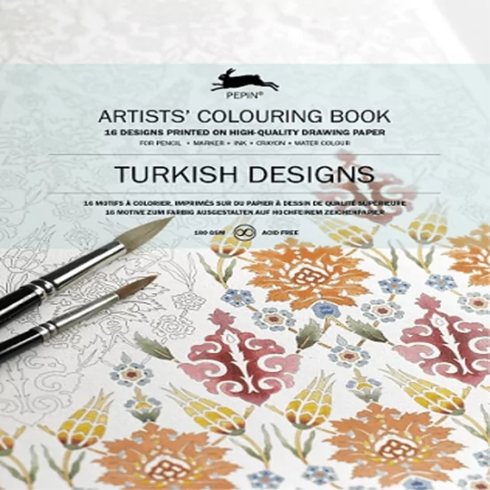 16 listov omaľovánok Turkish Design
