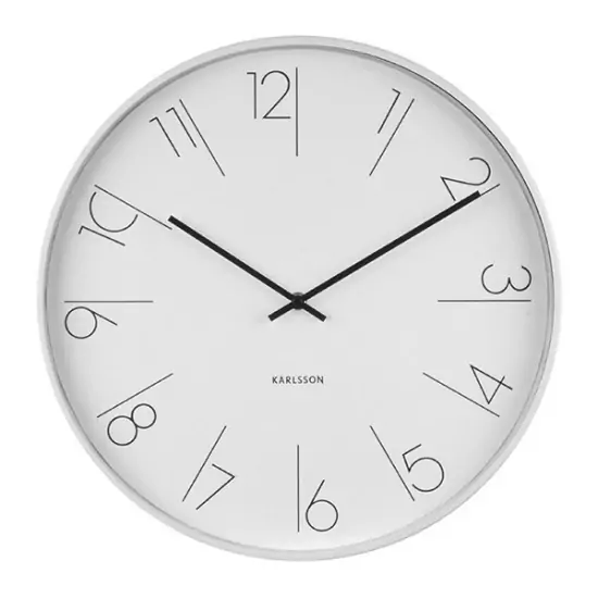 Nástenné hodiny Elegant Numbers – biele