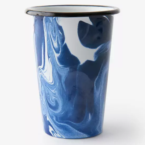 Velký smaltovaný modrý pohár