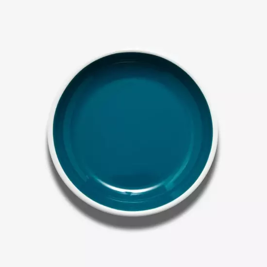 Velký smaltovaný modrý tanier
