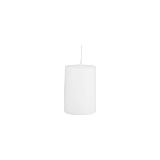 Biela sviečka 4x6 cm