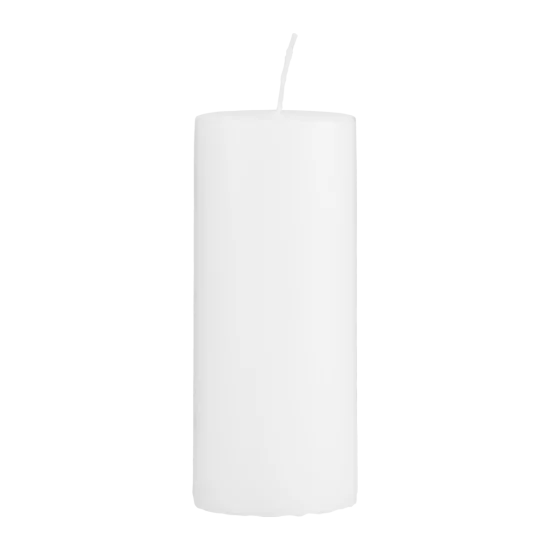 Biela sviečka 6x15 cm