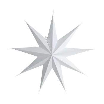 Biela deväťcípa hviezda malá