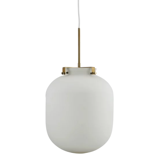 Biela závesná lampa Ball