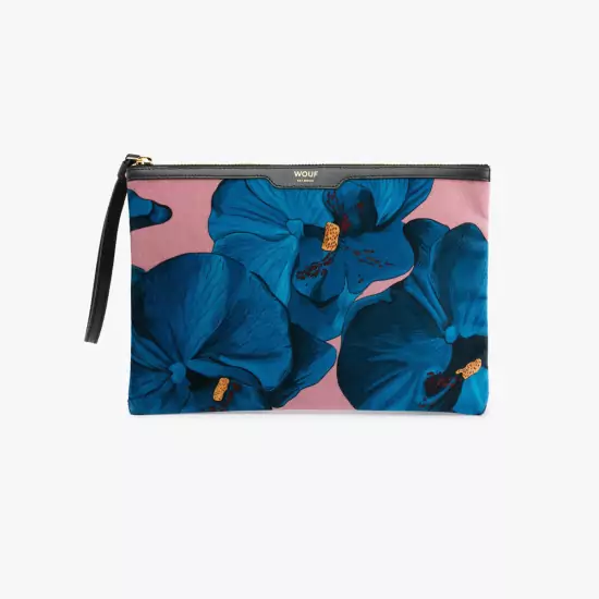 Zamatová listová kabelka – Orchidée