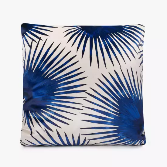 Luxusný zamatový vankúš  – Blue Palms