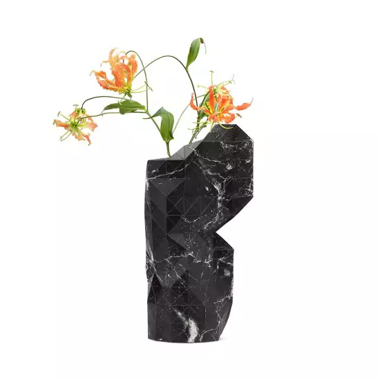 Papierový obal na vázu – Marble Black