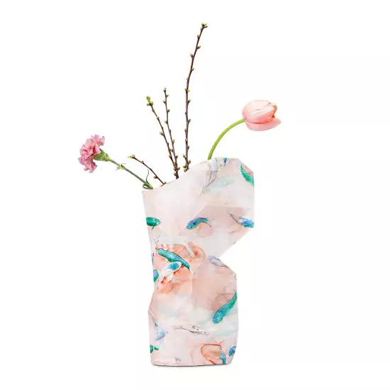 Papierový obal na vázu – Pink Fish