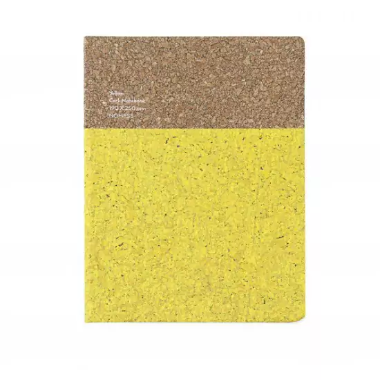 Korkový zápisník veľký – žltý