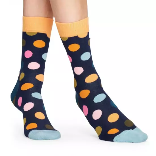 Tmavomodré bodkované ponožky Big Dot