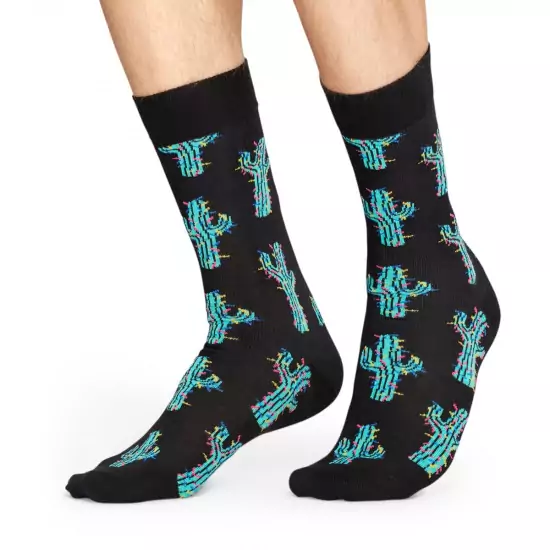 Čierne ponožky s kaktusmi Cactus