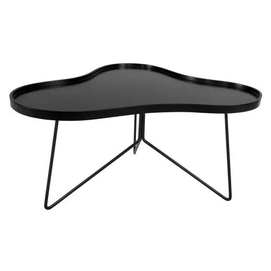 Asymetrický čierny stôl
