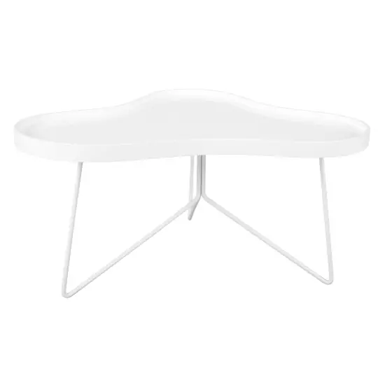 Asymetrický biely stôl