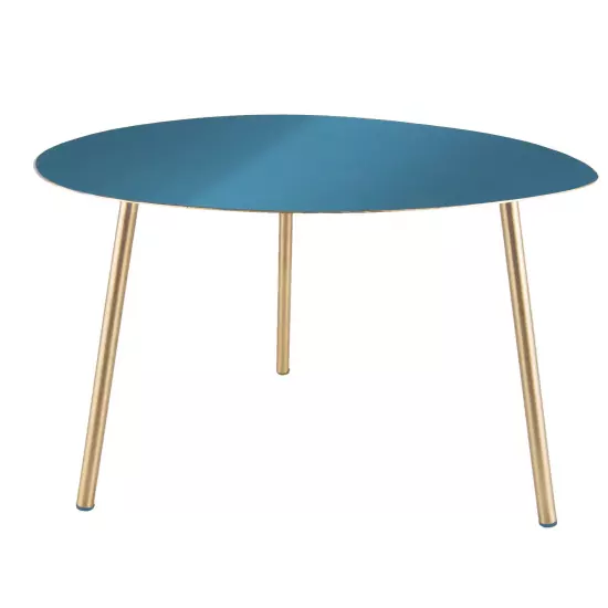 Veľký modro-zlatý stolík Ovoid