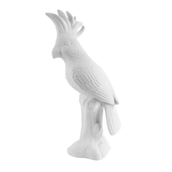 2 ks – Biela keramická soška Cockatoo