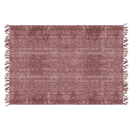 Bavlnený vínový koberec Washed