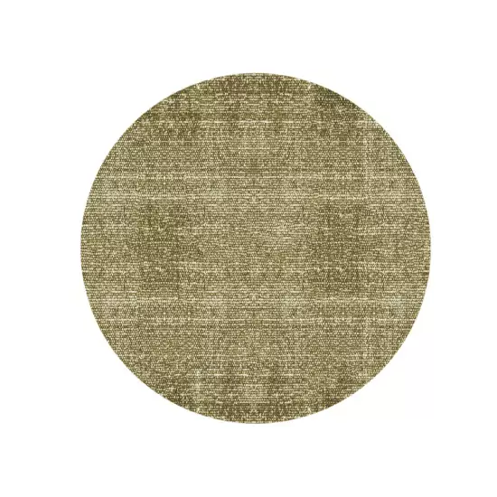 Bavlnený zelený okrúhly koberec Washed