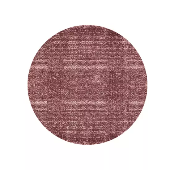 Bavlnený vínový okrúhly koberec Washed