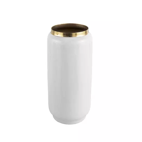 Veľká bielo-zlatá váza Flare