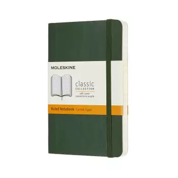 Zápisník mäkký zelený