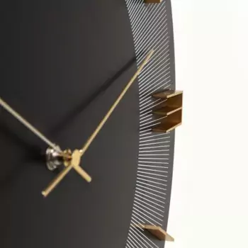 Nástenné hodiny Leonardo – čierno-zlatá