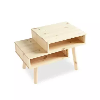 Konferenčný stolík z borovicového dreva Hako – Clear lacquered