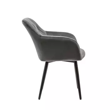 Zamatová stolička – šedá