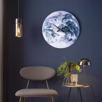 Nástenné hodiny Earth – modrá