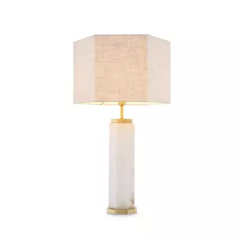 Stolová lampa Newman s alabastrovým podstavcom