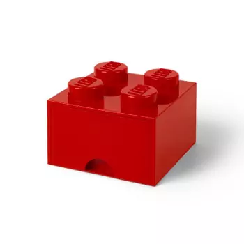 LEGO úložný box 4 s šuplíkom – červená