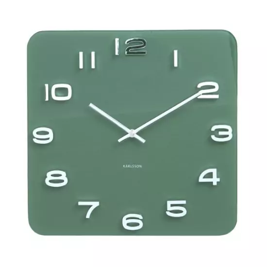 Nástenné hodiny Vintage štvorcové – zelené | To si VEMZU. To musím mať!